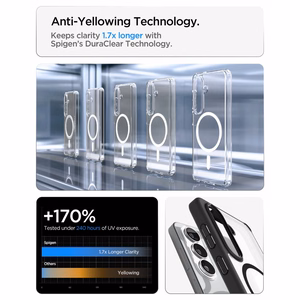 Spigen Ultra Hybrid Mag MagSafe Dėklas for Samsung Galaxy S26 - Clear juodas