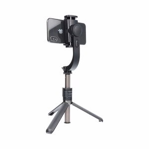 Selfie lazda su belaidžiu nuotolinio valdymo stovu su stabilizatoriumi GIMBAL SSTR-L08 juoda