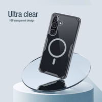 Nillkin Nature Pro šarvuotas dėklas su magnetiniu žiedu Samsung Galaxy S24+ telefonui - baltas