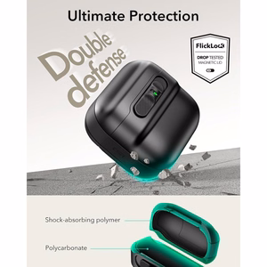 ESR Pulse Halolock MagSafe dėklas AirPods 4, juodas
