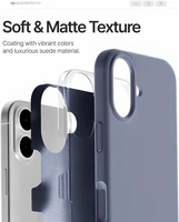 Dėklas Mercury Pure Magsafe Silicon Case Apple iPhone 17 levandos pilka