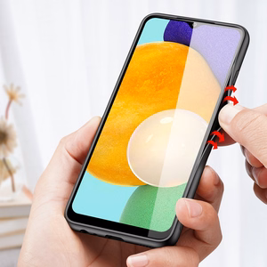Dux Ducis Fino dėklas telefonui padengtas nailono medžiaga Samsung Galaxy A03s pilkas