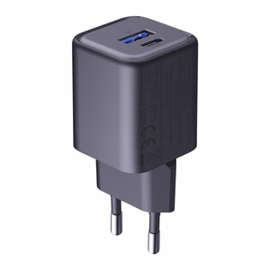 3mk Hyper Charger PD 33W GaN QC4+ PPS AFC FCP SCP 1A1C sieninis įkroviklis - juodas