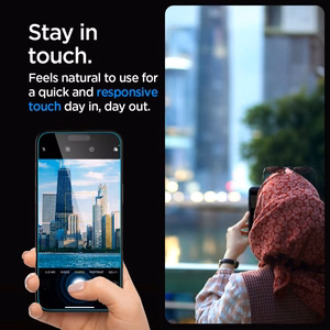 Spigen Glas.tR EZ Fit privatumo apsauginis stiklas iPhone 15 Plus