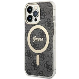 Guess GUHMP13LH4STK iPhone 13 Pro / 13 6.1" juodas/juodas kietas dėklas 4G MagSafe