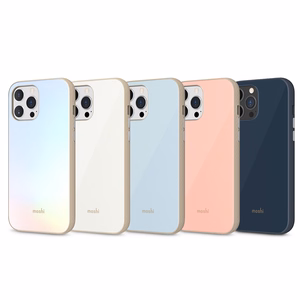 Moshi iGlaze aukščiausios klasės hibridinis dėklas, skirtas iPhone 13 Pro Max, su SnapTo sistema, „Dahlia Pink“ spalvos