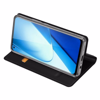 Dux Ducis Skin Pro dėklas Realme 11 Flip kortelių dėklas su stovu - juodas