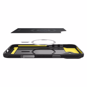 Spigen Rugged Armor Magnetinis dėklas iPhone 16 - juodas