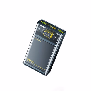 WEKOME WP-321 Vanguard Series išorinė baterija, 20000 mAh, PD 20 W + QC 22,5 W, juoda ir skaidri