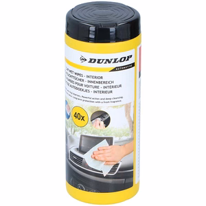 Влажные салфетки Dunlop для ухода за приборной панелью автомобиля, 40 шт.