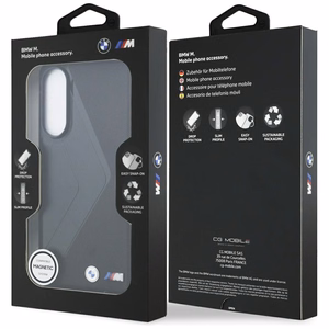 BMW odinis didelių juostų Magnetinis dėklas telefonui Samsung Galaxy S25 Edge - juodas