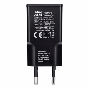Įkroviklis Blue Star (TFK-SC-25WAC) (1xUSB; 1xUSB-C) 3A (25W) juodas
