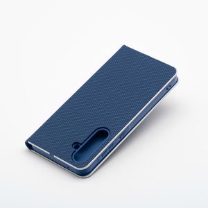 Atverčiamas dėklas skirtas Samsung A27 Luna Book Carbon mėlynas