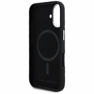 Karl Lagerfeld FW Stamped Karl MagSafe Dėklas iPhone 16 - juodas