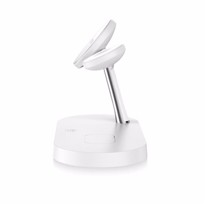 Tech-Protect A12 3in1 MagSafe indukcinis įkroviklis išmaniajam telefonui / ausinėms / išmaniajam laikrodžiui - baltas
