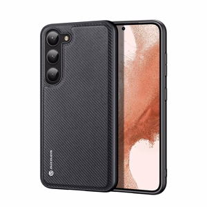 Dux Ducis Fino dėklas Samsung Galaxy S23+ su silikoniniu rėmu juodas