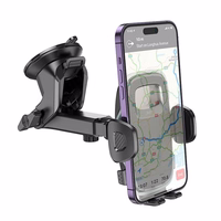 HOCO automobilinis laikiklis priekinio stiklo / centrinės konsolės H15 tamsios nakties juodas