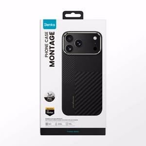Benks Montage magnetinis Armor Pro Kevlar dėklas su metaliniu rėmeliu 600D+1500D (MA70) Iphone 17 Pro Max telefonui juodas (su fotoaparato valdymo mygtuku)