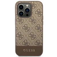 Guess GUHCP14LG4GLBR iPhone 14 Pro 6.1" rudas/rudas kietas dėklas 4G Stripe kolekcija