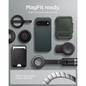 „Spigen Liquid Air (Mag Fit)“ dėklas „Google Pixel 11 Pro“, žalias („Abyss Green“)