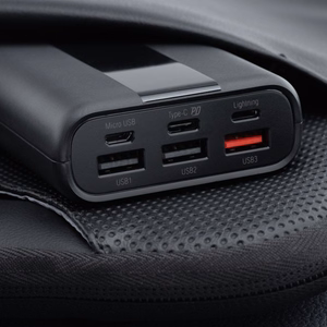 Išorinė baterija Forcell F-Energy Energo P20K2 QC3.0 PD 3A 22,5W 20000 mAh juoda