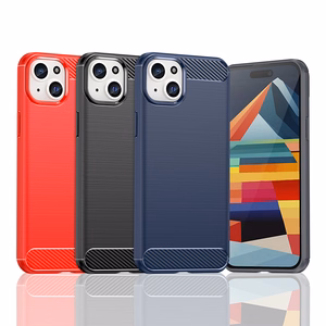 Lankstus anglies rašto dėklas telefonui iPhone 15 Plus Carbon Case - juodas