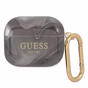 Guess GUA3UNMK AirPods 3 dėklas juodas/juodas Marble Collection