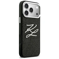 Karl Lagerfeld IML Glitter KL Diamond Logo Case for iPhone 17 Pro Max - Black