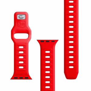 42/44/45/46/49 mm Red (big) - 3mk Silicone Watch Strap for Apple