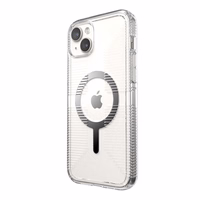Speck Gemshell Grip + MagSafe - dėklas iPhone 15 Plus / iPhone 14 Plus (Clear / Chrome Finish)