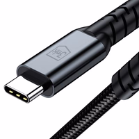 3mk "Hyper Cable N-SERIES Thunderbolt 4 USB-C / USB-C 1m 48V/5A 40Gb/s 240W 8K60Hz - juodas