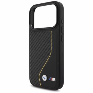 BMW M Carbon Line & Logo Magnetinis dėklas telefonui iPhone 17 Pro - geltonas