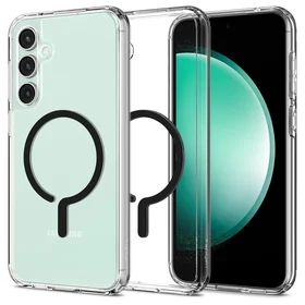 Spigen Ultra Hybrid OneTap Ring magnetinis dėklas telefonui su MagSafe Samsung Galaxy S23 FE - skaidrus juodas