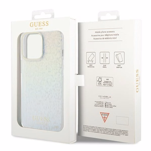 Guess IML Faceted Mirror Disco Iridescent dėklas telefonui iPhone 15 Pro Max - įvairiaspalvė