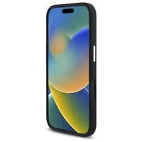 Mercedes silikoninis mėlyna juosta Magnetinis dėklas telefonui iPhone 16 - juodas