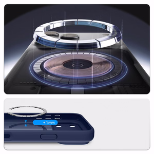 Spigen Ultra Hybrid MagSafe dėklas iPhone 18 Pro / 17 Pro, tamsiai mėlynas