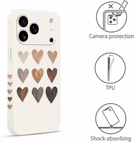 Pnakqil Iphone 17 Air dėklas Nine Hearts baltas