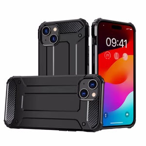 iPhone 15 Plus Hybrid Armor чехол - чёрный
