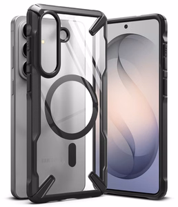 Ringke Fusion X Magnetic MagSafe Dėklas for Samsung Galaxy S26+ - Clear juodas