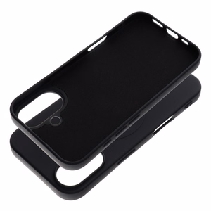 Dėklas Silicone Mag Cover (big hole) (MagSafe) skirtas iPhone 16 juodas
