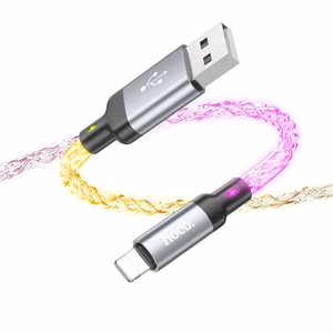 Kabelis USB A į Lightning Hoco 2,4A 1 m U112 pilkas