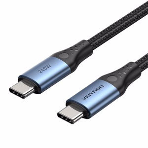 Vention USB 2.0 5A 240W 1 m juodas USB-C į USB-C laidas