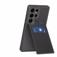 Dėklas telefonui Samsung Galaxy S25 Ultra su stovu ir pinigine (m) - juodas