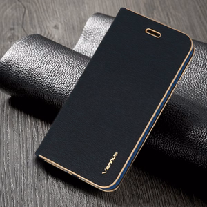 Vennus knygos tipo dėklas su rėmeliu Iphone 14 Pro Max tamsiai mėlynas