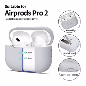 Tech-Protect silikoninis dėklas Apple AirPods Pro 1 / 2 - pilkas