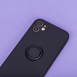 Piršto laikiklio dėklas telefonui Samsung Galaxy S24 Plus juodas
