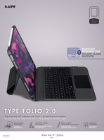 Laut Type Folio 2 dėklas su Bluetooth klaviatūra iPad Pro 11" M4 (2024) - juodas