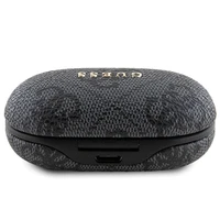 Guess Bluetooth ausinės GUTWSP4EGK TWS ENC 4G PU METAL LOGO juodos
