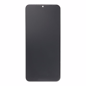 Ekranas Samsung A226 A22 5G su jutikliniu stikliuku juodas ir rėmeliu OEM