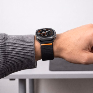 Tech-Protect Nylon Clasp dirželis, skirtas „Samsung Galaxy Watch Ultra 47 mm“ – juodas